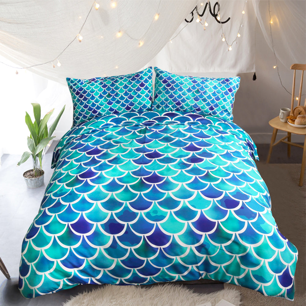 Mermaid Scales Quilt Cover Set Bohemian Vibes Australia